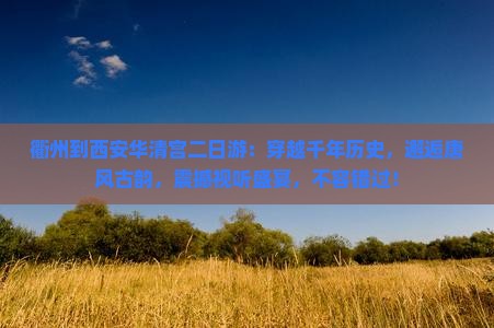 衢州到西安华清宫二日游