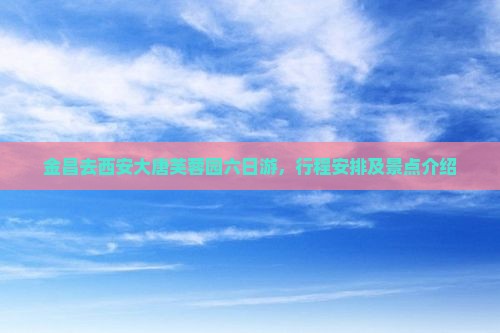 金昌去西安大唐芙蓉园六日游