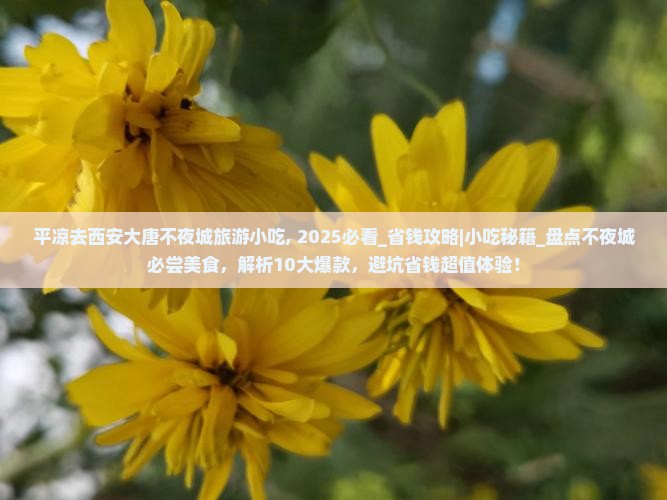 平凉去西安大唐不夜城旅游小吃