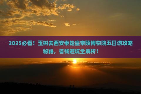 玉树去西安秦始皇帝陵博物院五日游