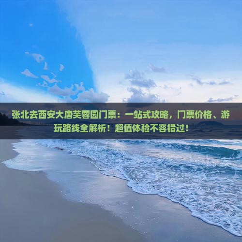 张北去西安大唐芙蓉园门票