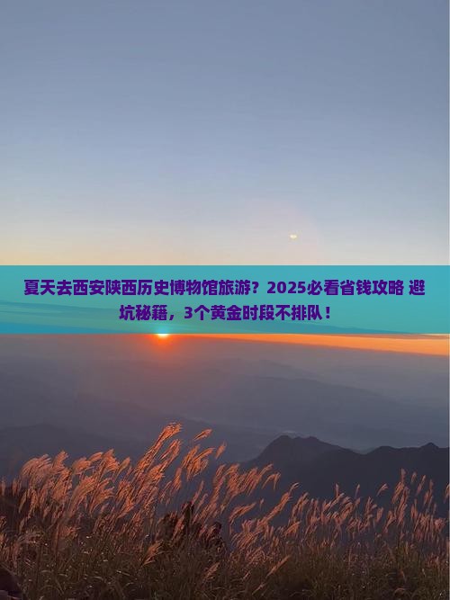 夏天去西安陕西历史博物馆旅游