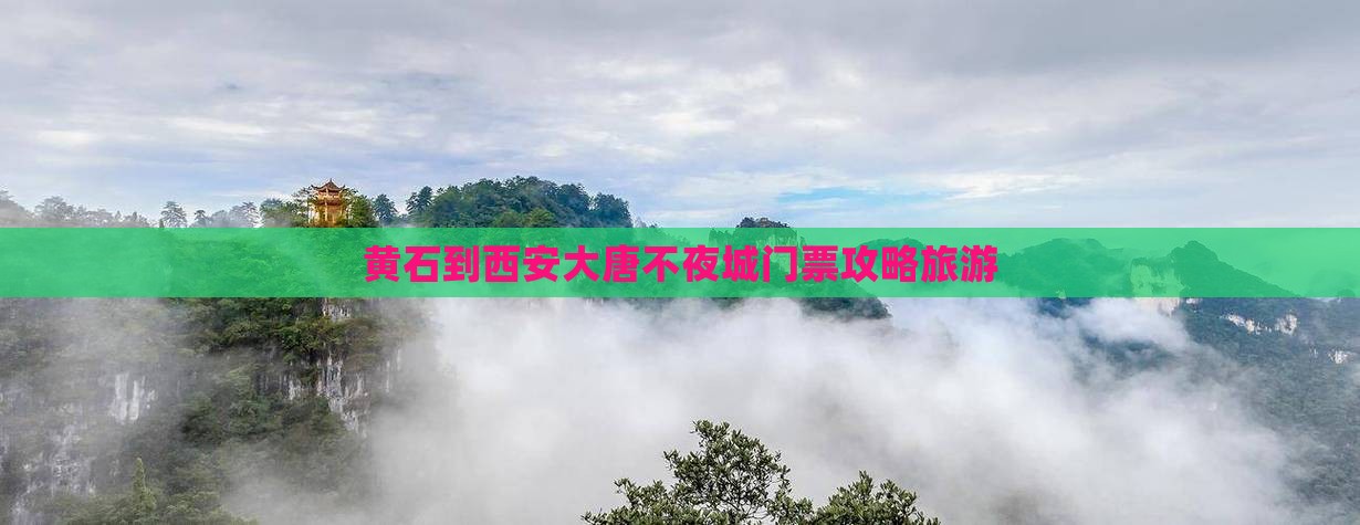 黄石到西安大唐不夜城门票