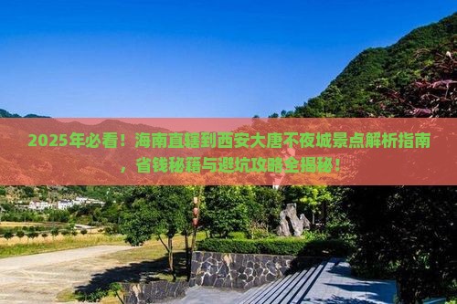 海南省直辖到西安大唐不夜城景点