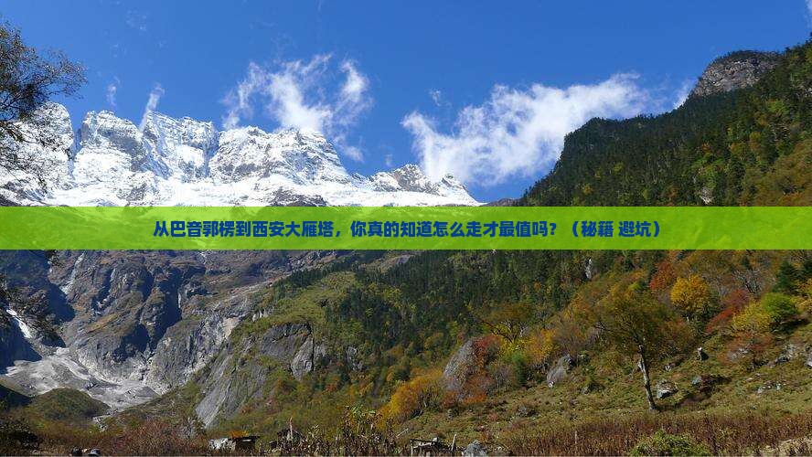 巴音郭楞到西安大雁塔旅游