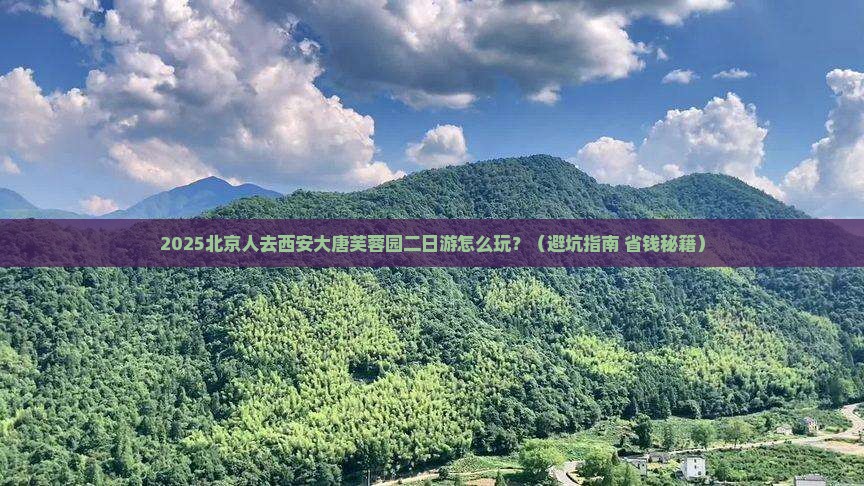 北京去西安大唐芙蓉园二日游