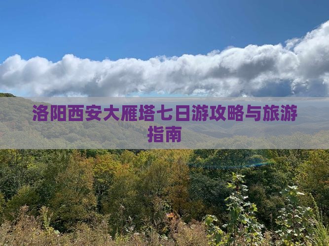 洛阳去西安大雁塔七日游