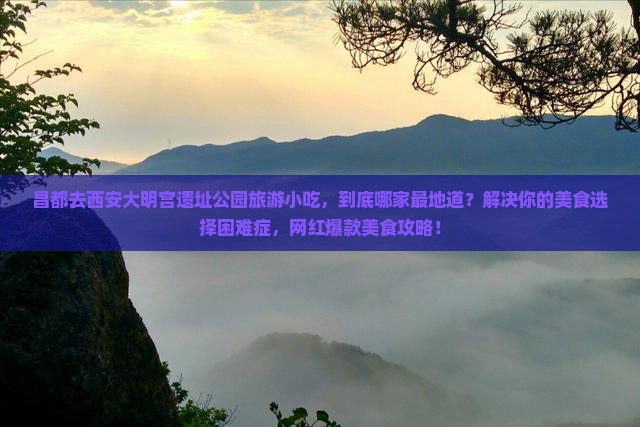 昌都去西安大明宫国家遗址公园旅游小吃
