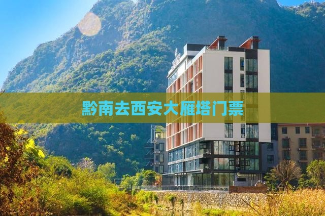 黔南去西安大雁塔门票