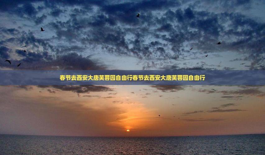 春节去西安大唐芙蓉园自由行