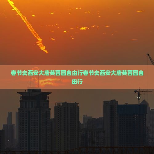 春节去西安大唐芙蓉园自由行