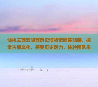 仙桃去西安陕西历史博物馆团体旅游