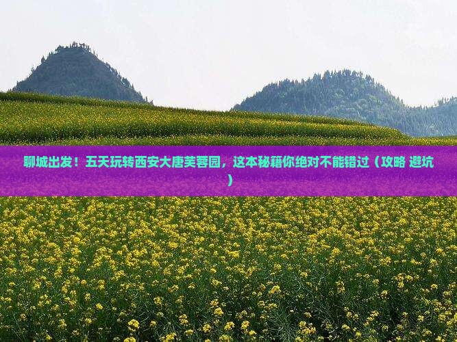 聊城去西安大唐芙蓉园五日游