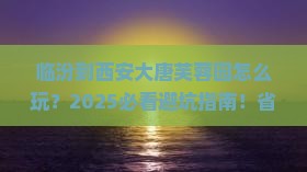 临汾到西安大唐芙蓉园哪里玩