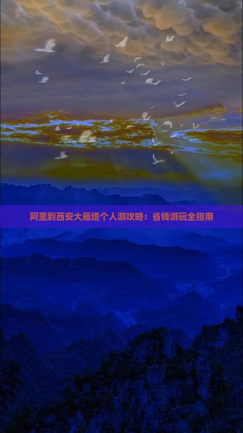 阿里到西安大雁塔个人游