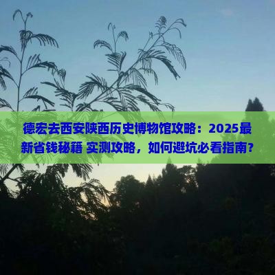 德宏去西安陕西历史博物馆攻略