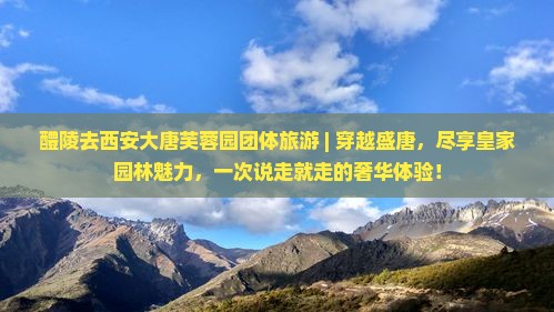 醴陵去西安大唐芙蓉园团体旅游