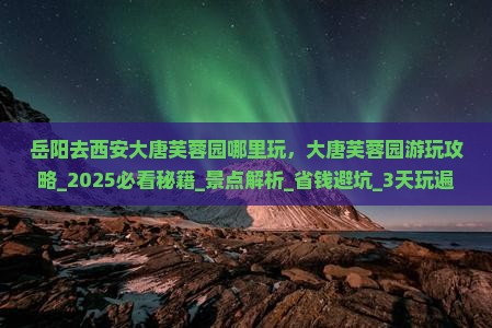 岳阳去西安大唐芙蓉园哪里玩