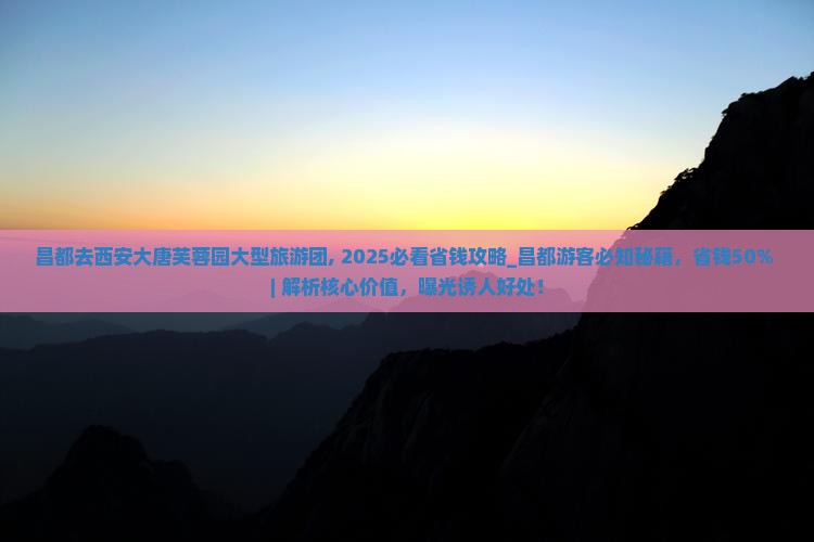 昌都去西安大唐芙蓉园大型旅游团