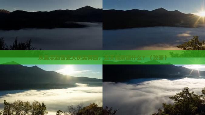 吴忠到西安大唐芙蓉园五日游