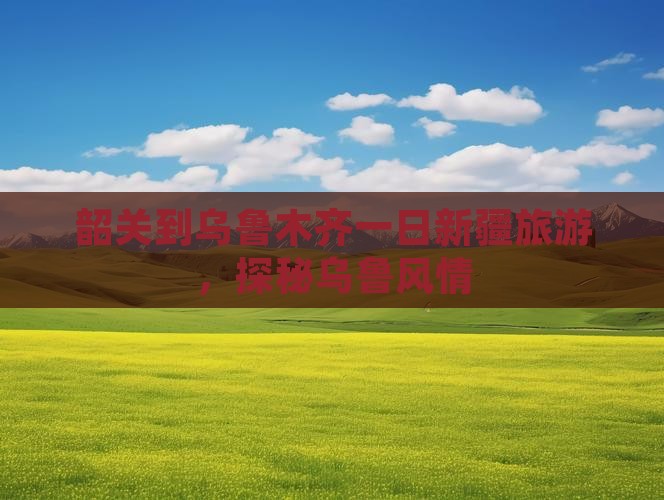 韶关到新疆乌鲁木齐一日