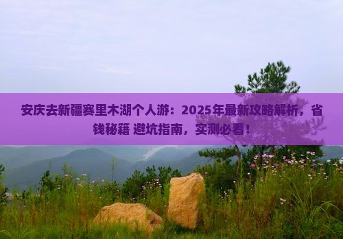 安庆去新疆赛里木湖个人游