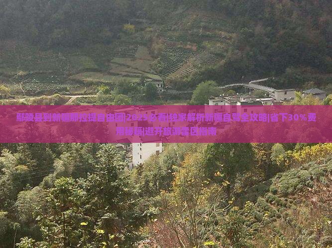 鄢陵县到新疆那拉提自由团