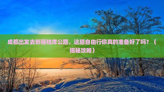 成都去新疆独库公路自由行