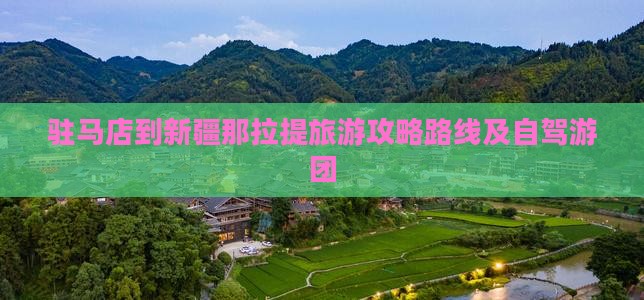 驻马店到新疆那拉提旅游