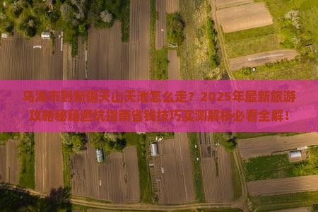 乌海市到新疆天山天池旅行社