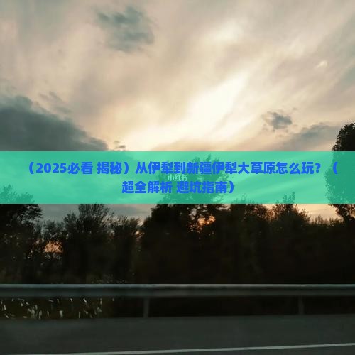 伊犁到新疆伊犁大草原攻略