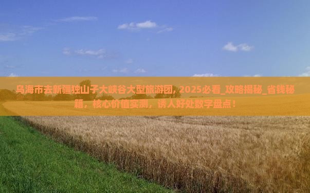 乌海市去新疆独山子大峡谷大型旅游团