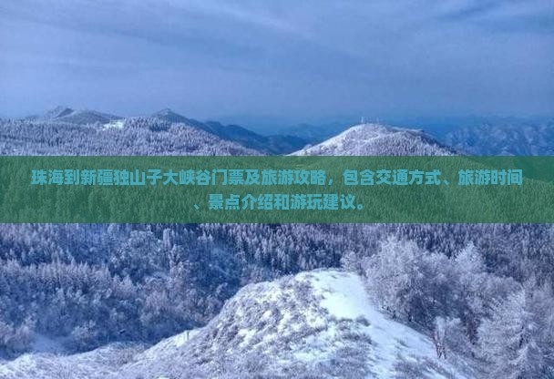 珠海到新疆独山子大峡谷门票