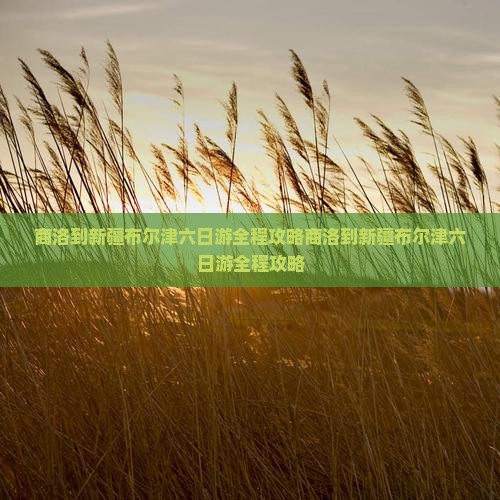 商洛到新疆布尔津六日游