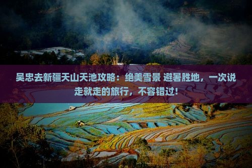 吴忠去新疆天山天池攻略