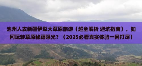 池州去新疆伊犁大草原一日
