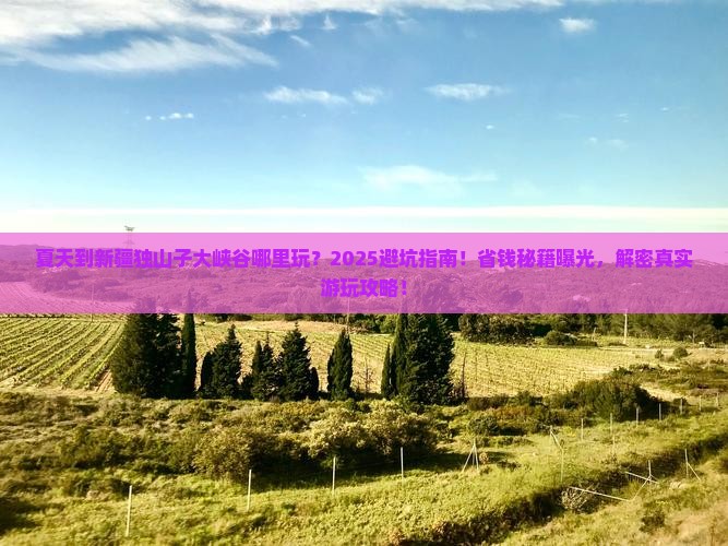 夏天到新疆独山子大峡谷哪里玩