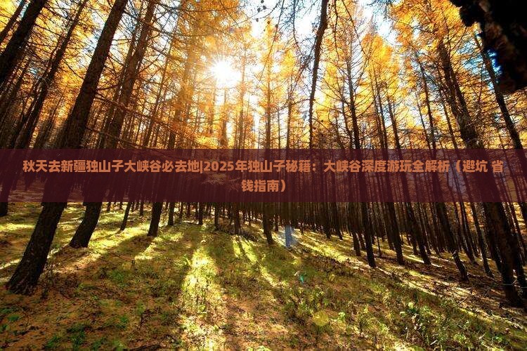 秋天去新疆独山子大峡谷必去地