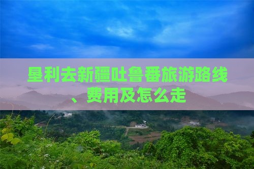 垦利去新疆吐鲁番旅游
