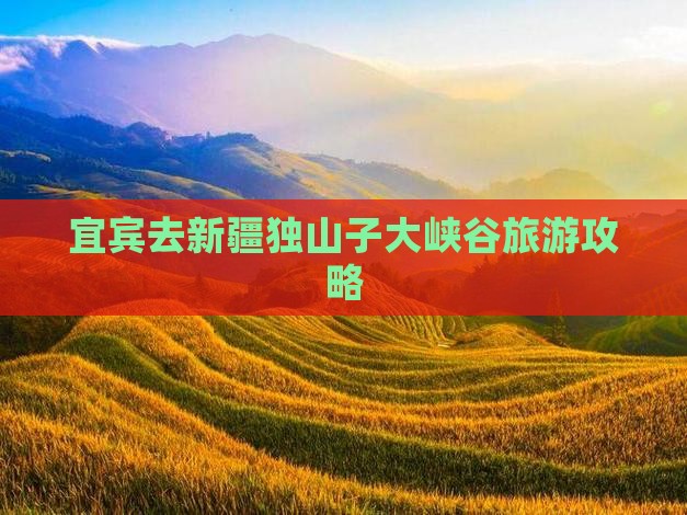 宜宾去新疆独山子大峡谷自由团