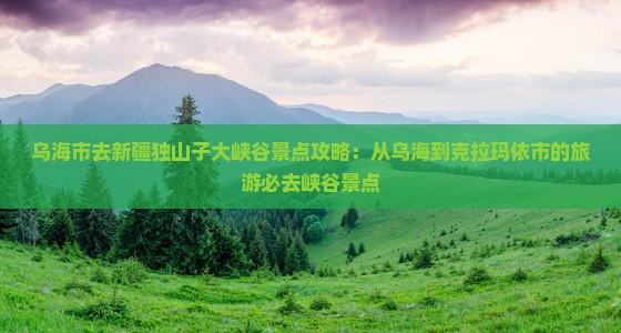 乌海市去新疆独山子大峡谷景点