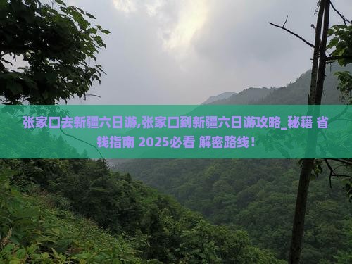 张家口去新疆六日游