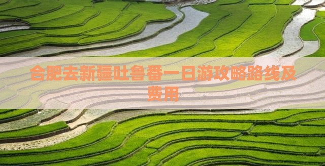 合肥去新疆吐鲁番一日