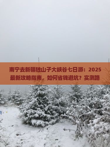 南宁去新疆独山子大峡谷七日游