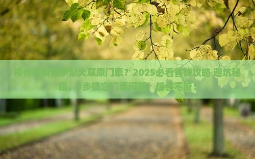 柳州去新疆伊犁大草原门票