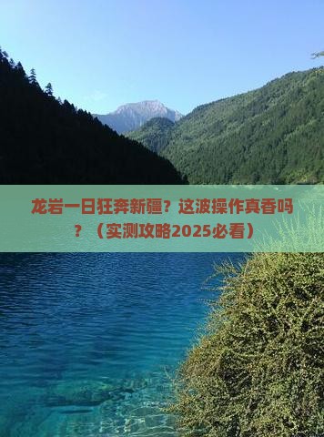 龙岩去新疆一日