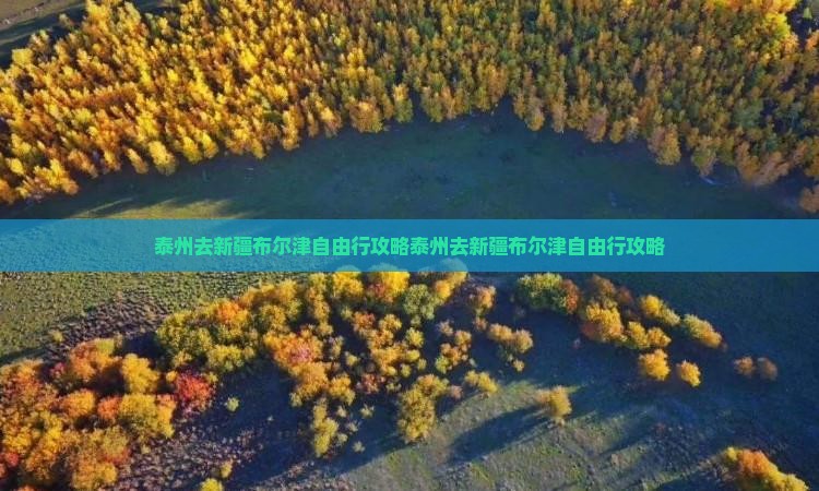 泰州去新疆布尔津自由行