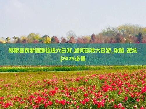 鄢陵县到新疆那拉提六日游