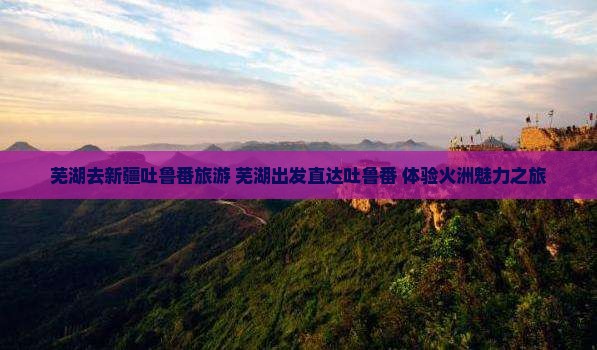 芜湖去新疆吐鲁番旅游