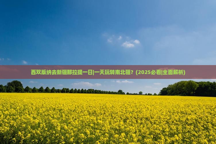 西双版纳去新疆那拉提一日